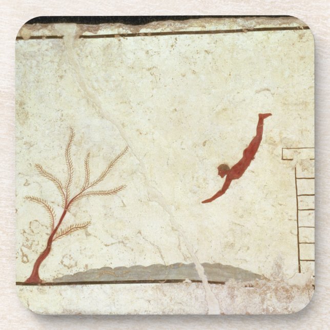 Posavasos Pintura de la tumba del buceador del sur (Frente)