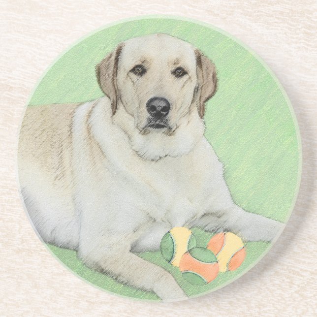 Posavasos Pintura de las bolas de tenis y de recuperación de (Frente)