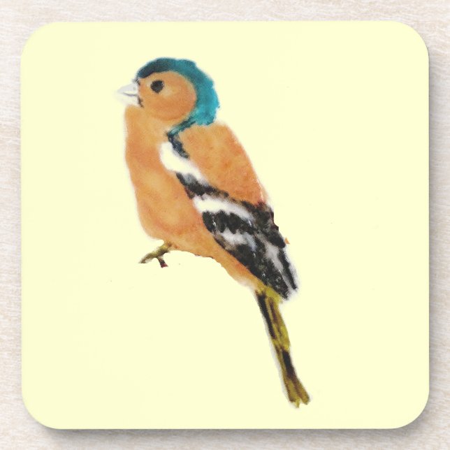 Posavasos Pintura de pájaro Chaffinch (Frente)