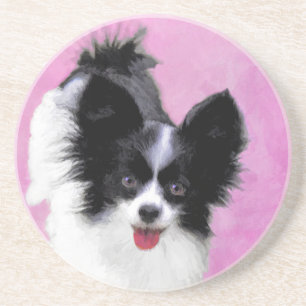 Posavasos Pintura de Papillon (blanco y negro) - Arte de per