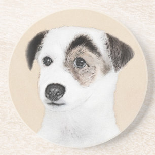 Posavasos Pintura de Parson Jack Russell Terrier - Arte de P