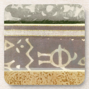 Posavasos Pintura de patrón tribal contemporáneo