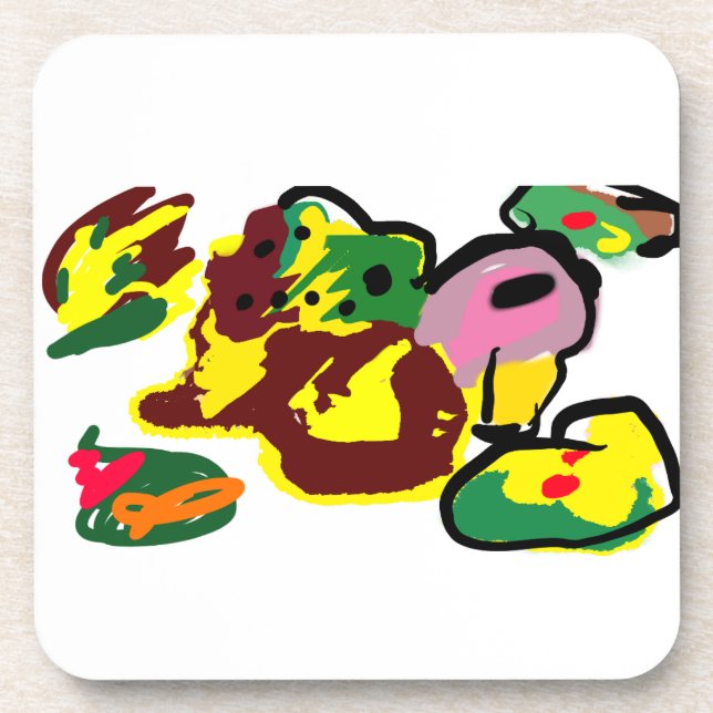 Posavasos pintura de pavo (Frente)