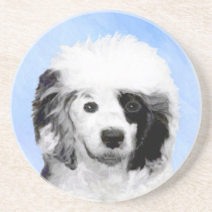Posavasos Pintura de Perro de Agua Portugués - Arte Original