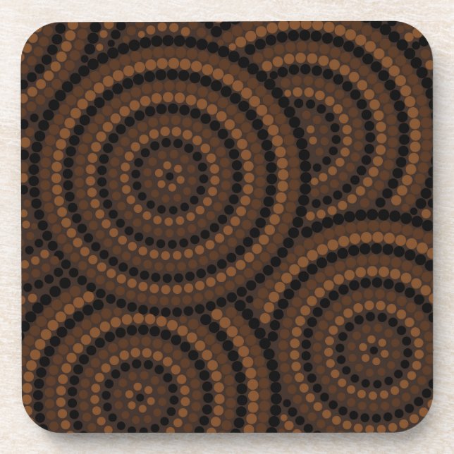 Posavasos Pintura de punto aborigen (Frente)