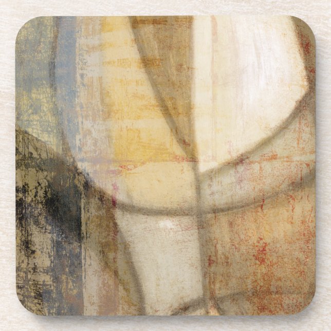 Posavasos Pintura de tonos de tierra en textura rígida (Frente)