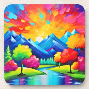 Posavasos Pintura de Vibrant Valley Vision