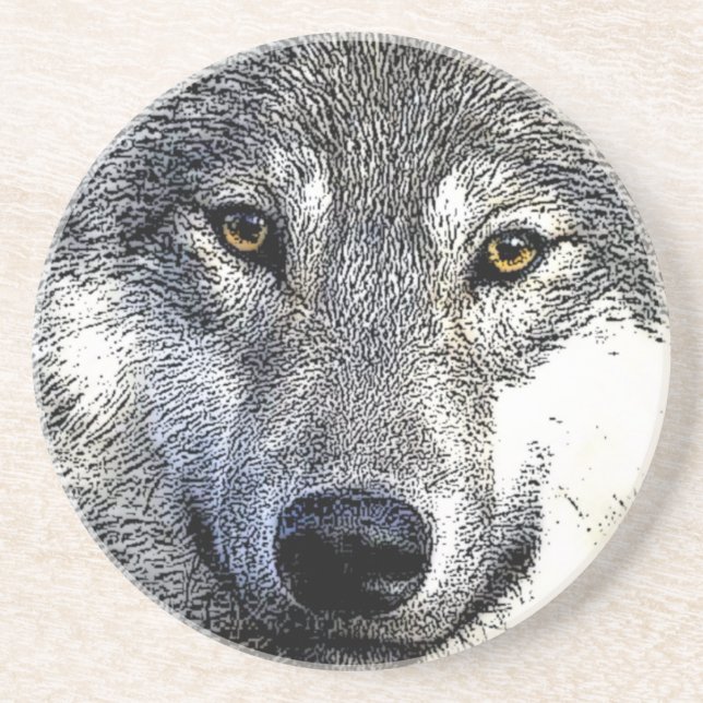 Posavasos Pintura de Wolf Eyes (Frente)