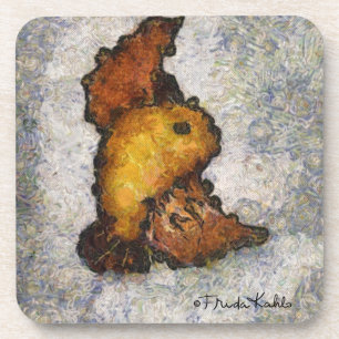 Posavasos Pintura del pájaro del Monet-Estilo de Frida Kahl