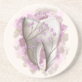 Posavasos Pintura dental. Dentista, plantilla de asistente d