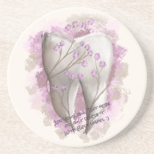 Posavasos Pintura dental. Dentista, plantilla de asistente d