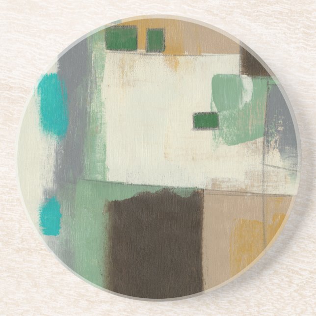 Posavasos Pintura expresionista con pincel fuerte (Frente)