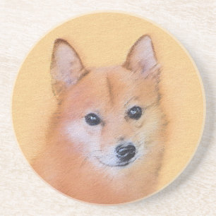 Posavasos Pintura finlandesa de Spitz - Arte de perro origin