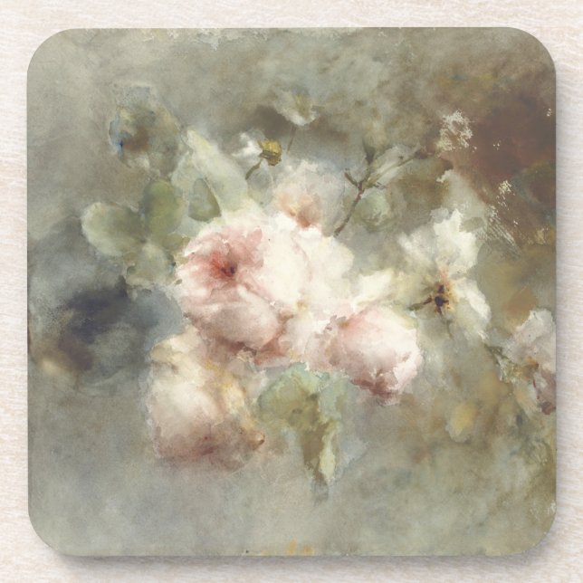 Posavasos Pintura floral vintage (Frente)