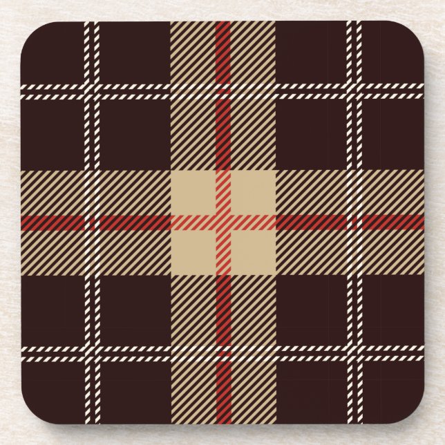 Posavasos Pintura geométrica escocesa de estilo paternal (Frente)