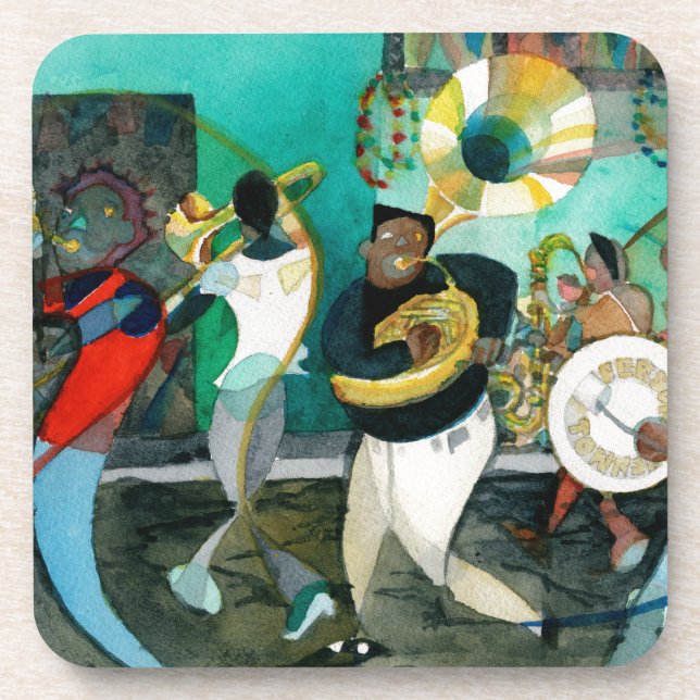 Posavasos Pintura "jazz de la música de New Orleans " (Frente)