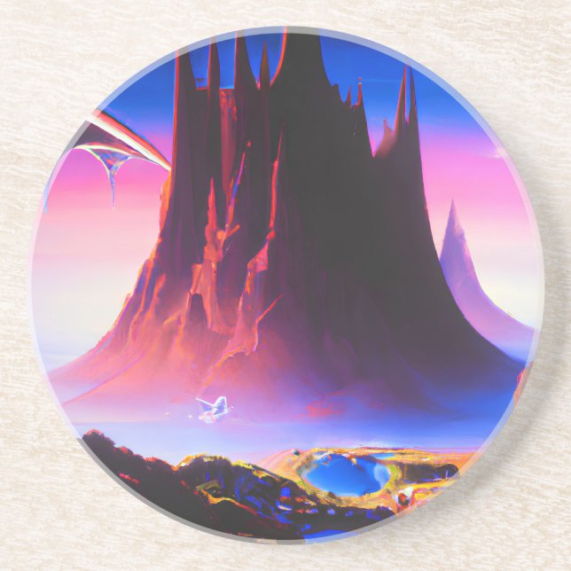 Posavasos Pintura petrolera de Dream World (Frente)