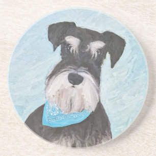 Posavasos Pintura Schnauzer (en miniatura) - Perro original