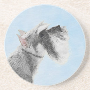Posavasos Pintura Schnauzer (gigante, estándar) - Arte de pe