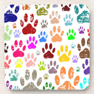 Posavasos Pinturas coloreadas de Perro con angustia