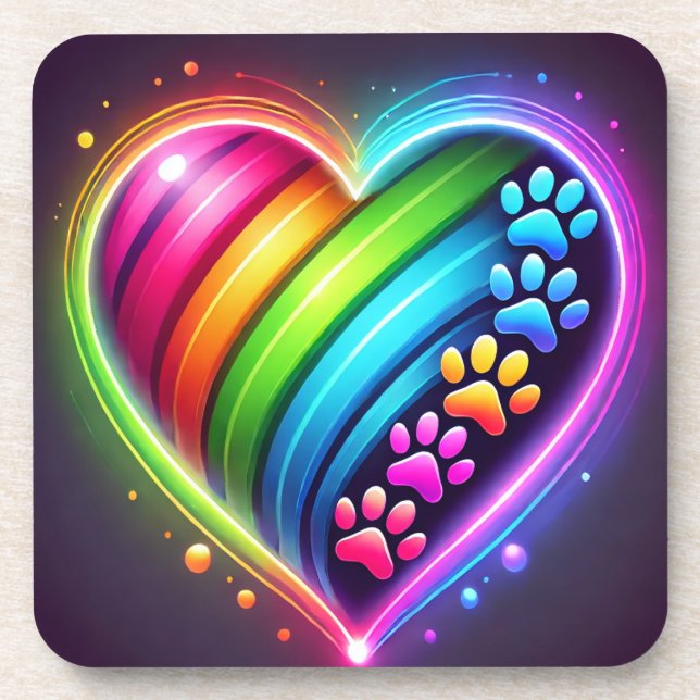 Posavasos Pinturas de la montaña rusa del amor (Frente)