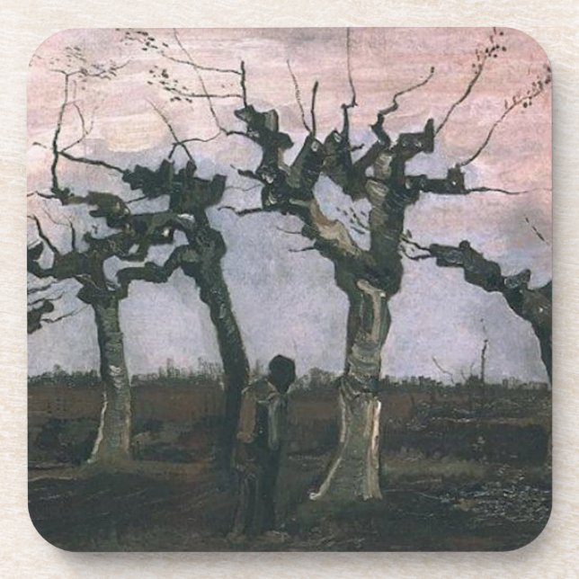 Posavasos Pinturas de Vincent van Gogh Tree (Frente)