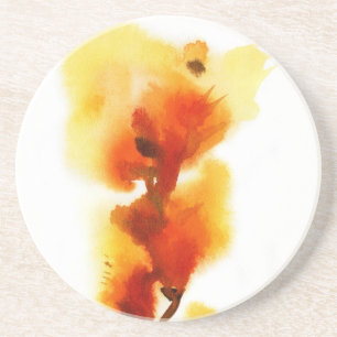 Posavasos Pinturas florales abstractas 2 de la acuarela