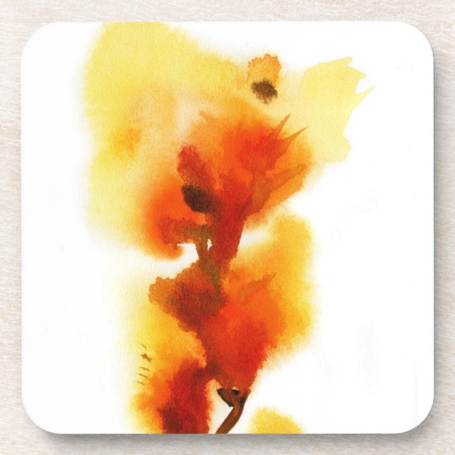 Posavasos Pinturas florales abstractas 2 de la acuarela (Frente)