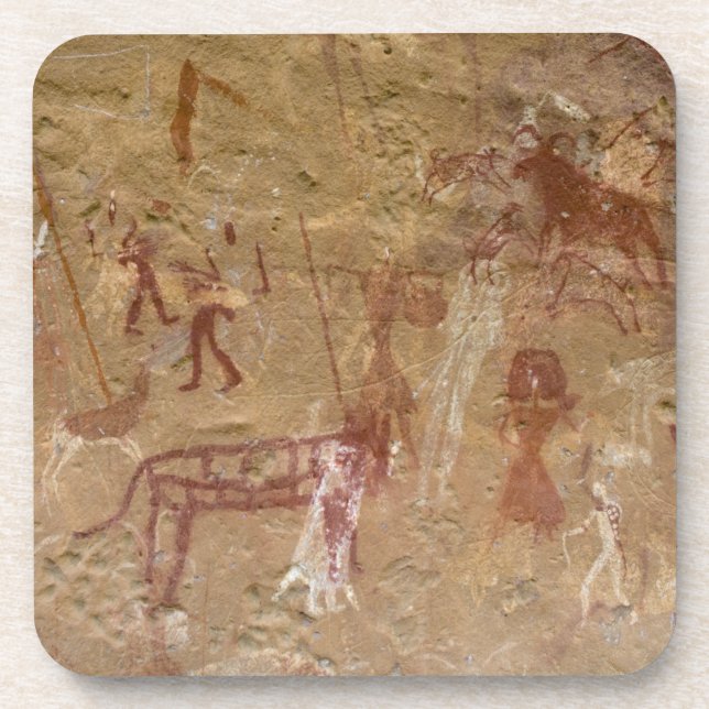 Posavasos Pinturas rupestres prehistóricas, Akakus, Sahara (Frente)