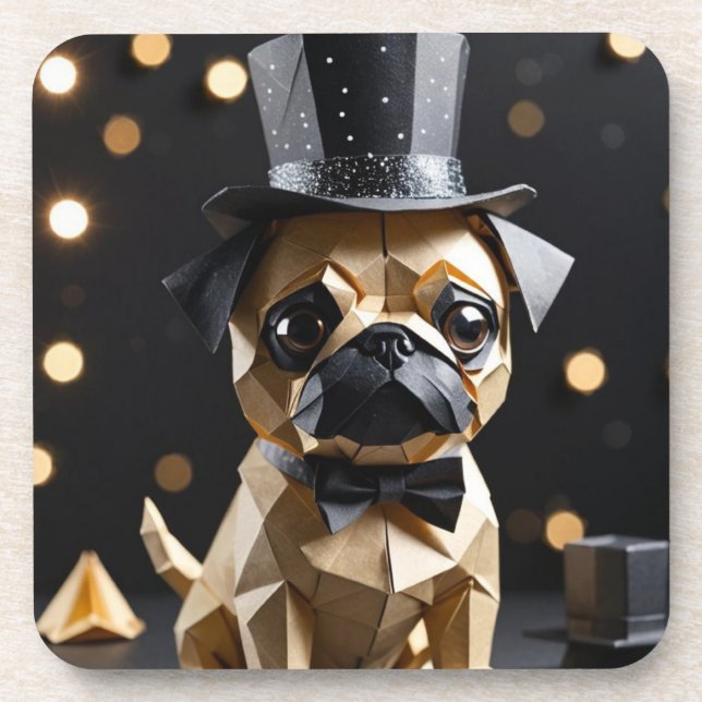 Posavasos Pinza de fantasía de origami (Frente)