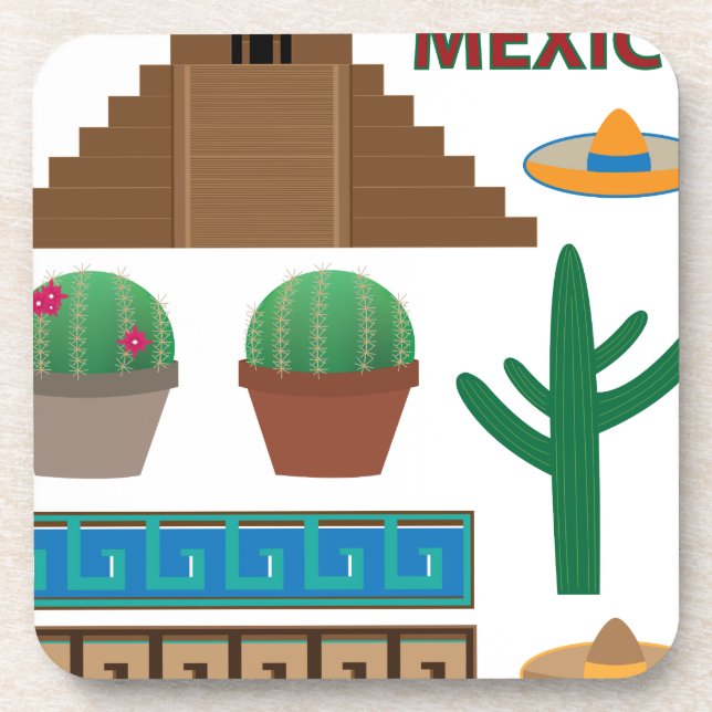 Posavasos pirámide mexicana (Frente)