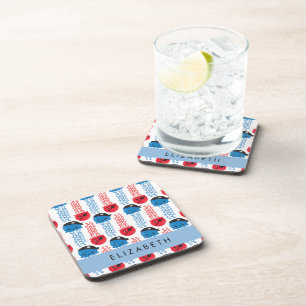 Posavasos Pirate Jellyfish, patrón de medusas, tu nombre