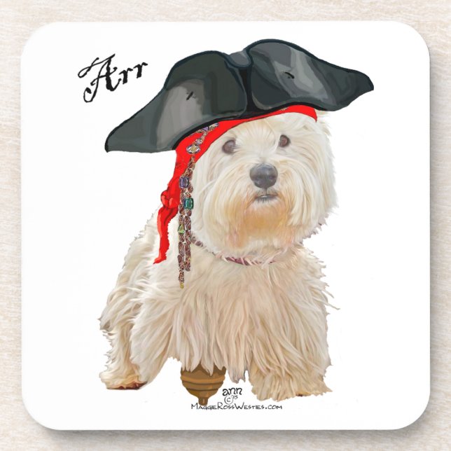 Posavasos Pirate Westie (Frente)