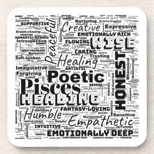 Posavasos Pisces Zodiac Word Cloud Inspiration