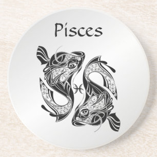 Posavasos Piscis el símbolo y signo zodiacal de los Peces