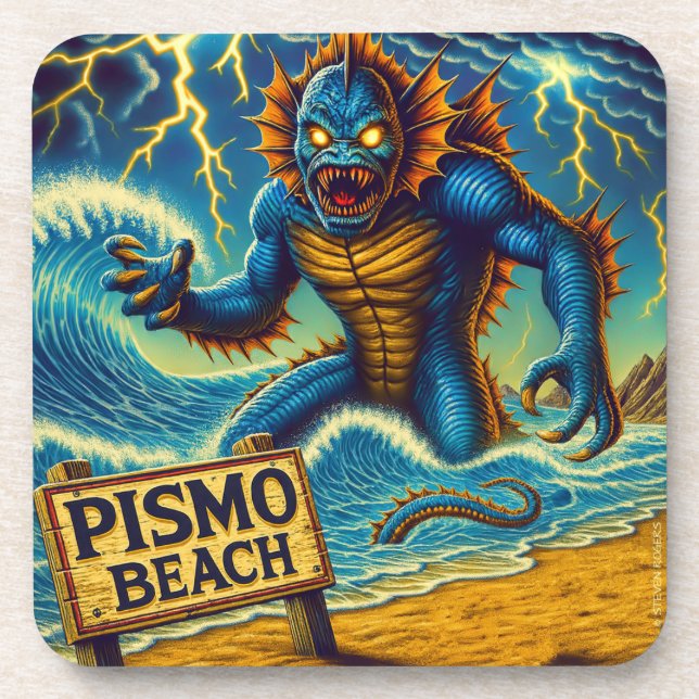 POSAVASOS PISMO BEACH TERROR COASTERS (6). (Frente)