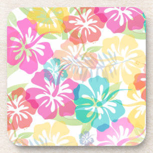 Posavasos PixDezines hibisco/fondo de bricolaje