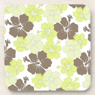 Posavasos PixDezines lima hibisco/fondo de bricolaje