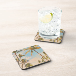 Posavasos PixDezines playa hawaiana vintage