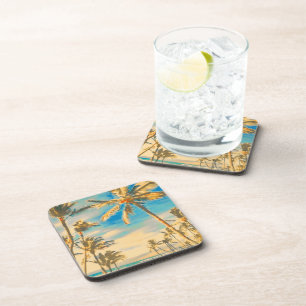 Posavasos PixDezines playa hawaiana vintage