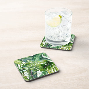 Posavasos PixDezines Selva Hawaiana Follaje Verde Lujurioso