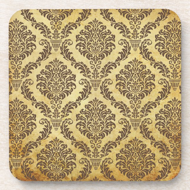Posavasos PixDezines vintage Rosette Damask (Frente)