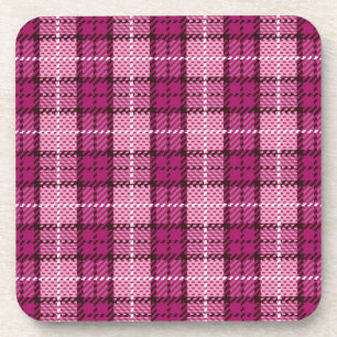 Posavasos Pixel Plaid_Magenta-Black