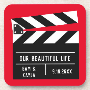Posavasos Pizarra de Cine Regalo Personalizable