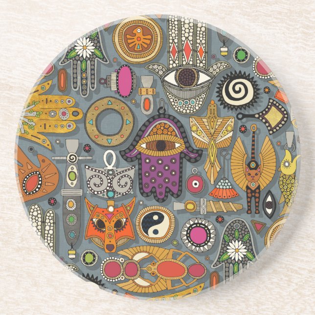 Posavasos pizarra de talismanes (Frente)