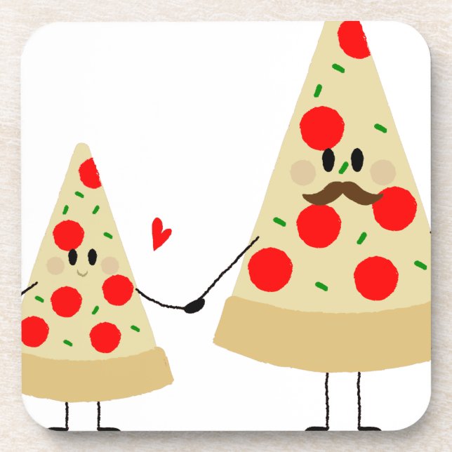 Posavasos pizza del día del padre (Frente)