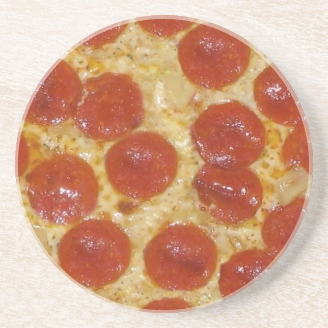Posavasos pizza grande de pepperoni (Frente)