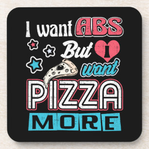 Posavasos Pizza vs Abs - Dieta de Bulto - Novedad divertida 