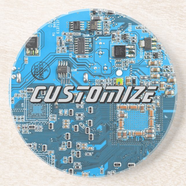 Posavasos Placa base de circuito PCB azul personalizada para (Frente)