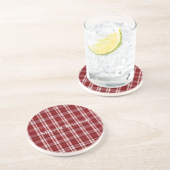 Posavasos Placa blanca roja (Lado)